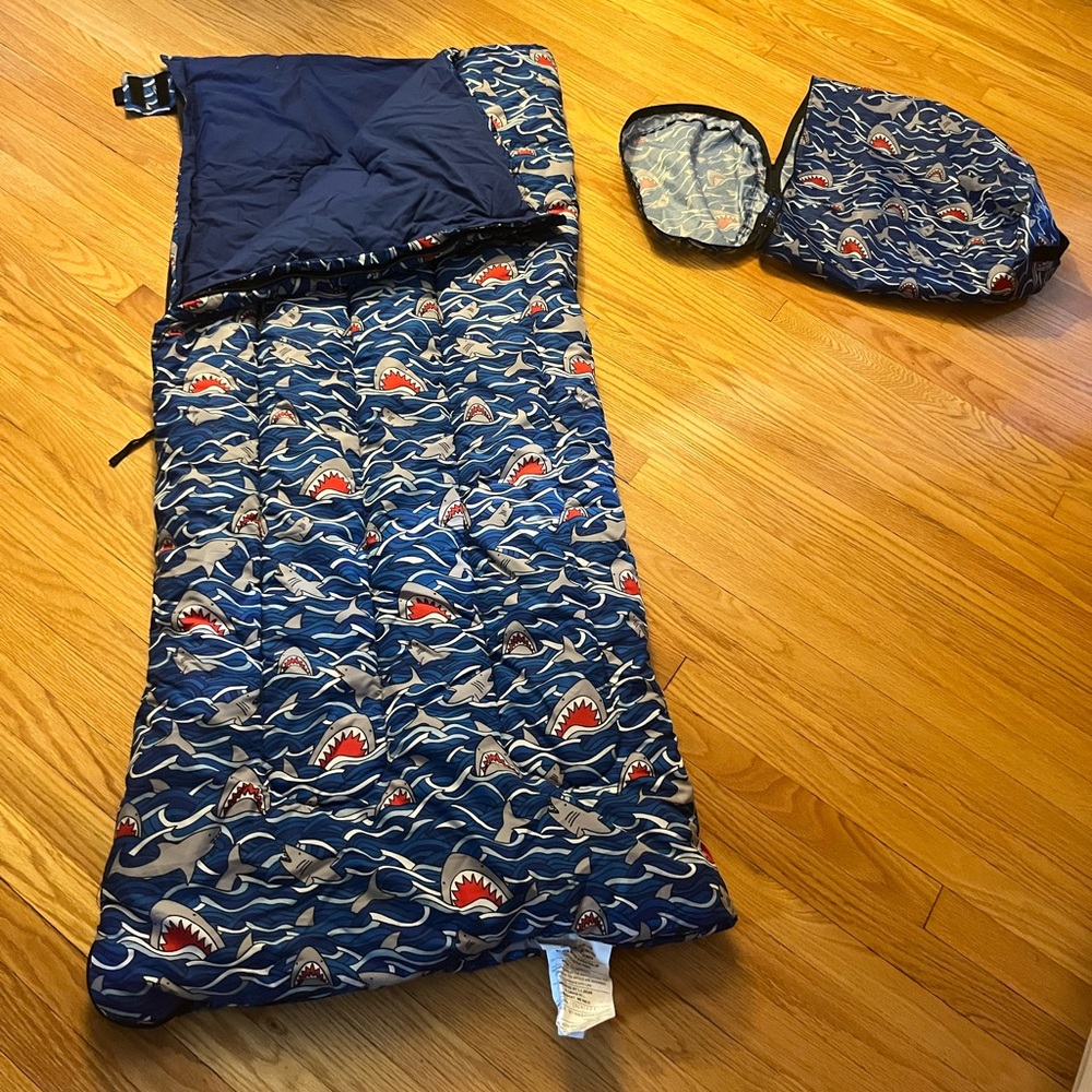 Children's LLBean Sleeping Bag Shark Pattern